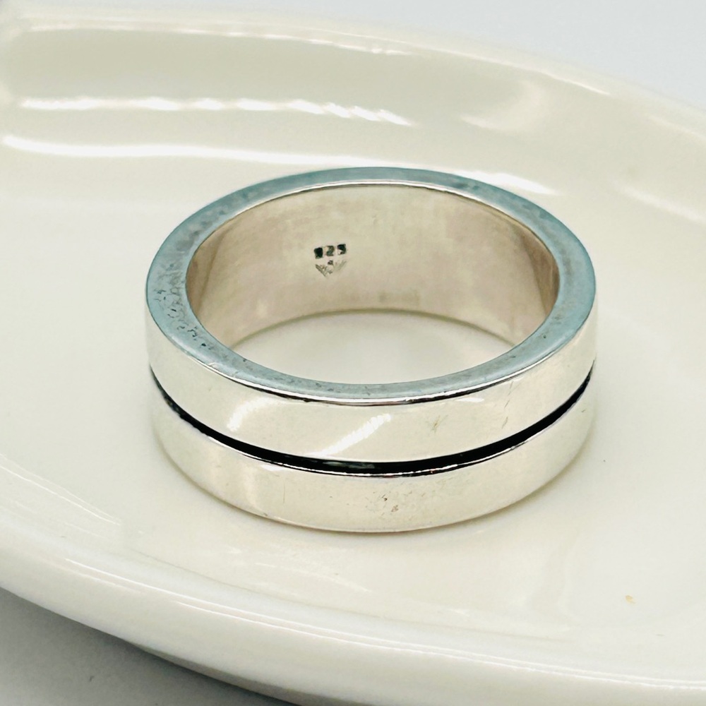 RARE Silpada 925 Sterling Silver Unisex Vintage Double Split Band Size 11 R0351 - Picture 13 of 15